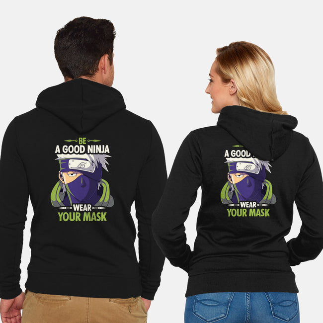 Good Ninja-unisex zip-up sweatshirt-Geekydog