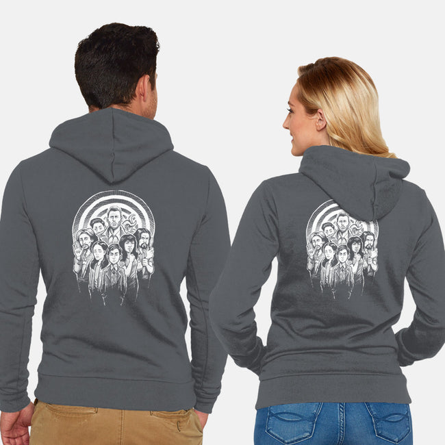 Weird Family-unisex zip-up sweatshirt-Andriu