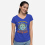 Friendly Reminder-womens v-neck tee-Firebrander