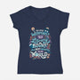 Books are the Best Weapons-womens v-neck tee-risarodil