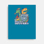 Dungeons and Dinosaurs-none stretched canvas-T33s4U