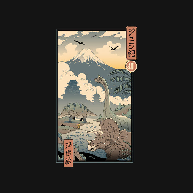 Jurassic Ukiyo-e 2-none removable cover w insert throw pillow-vp021