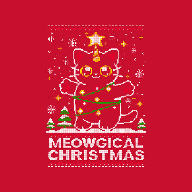 Meowgical Christmas-unisex basic tee-NemiMakeit