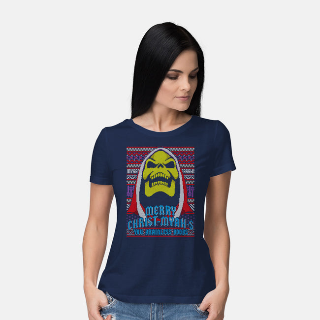 Merry Christ-Myah-s-womens basic tee-boltfromtheblue