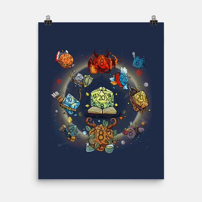 Black Hole Dice-none matte poster-Vallina84