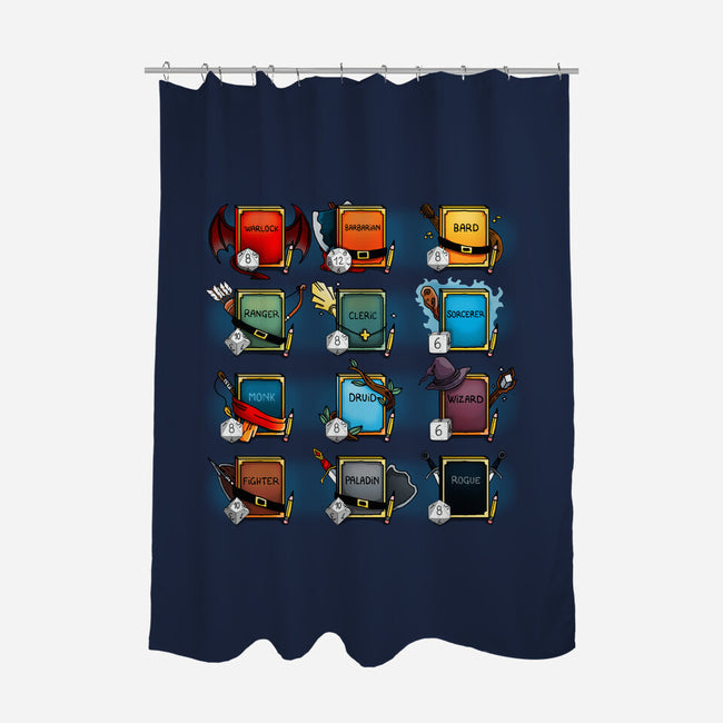 Book RPG-none polyester shower curtain-Vallina84