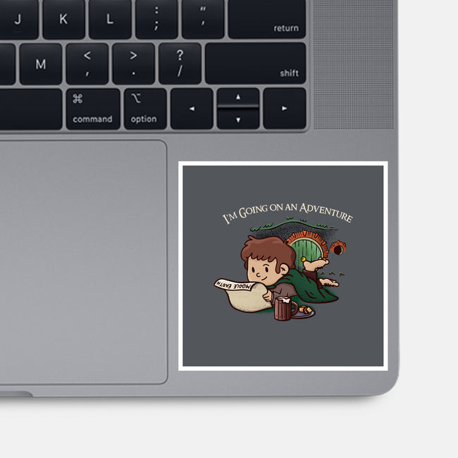 I'm Going On An Adventure-none glossy sticker-doodletoots