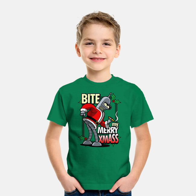 Bite my Merry XmASS-youth basic tee-Boggs Nicolas
