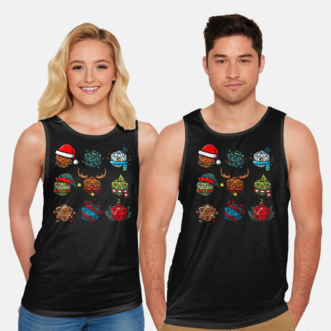Christmas Dice-unisex basic tank-Vallina84