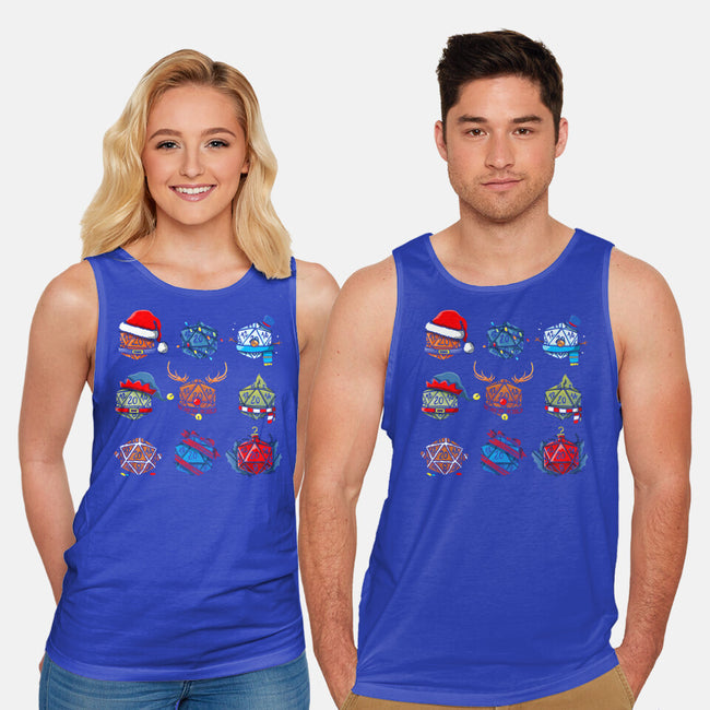 Christmas Dice-unisex basic tank-Vallina84
