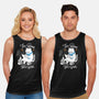 Cat Reader-unisex basic tank-Liewrite