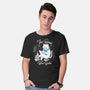 Cat Reader-mens basic tee-Liewrite