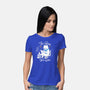 Cat Reader-womens basic tee-Liewrite