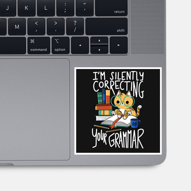 Grammar Cat-none glossy sticker-TaylorRoss1