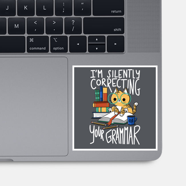 Grammar Cat-none glossy sticker-TaylorRoss1