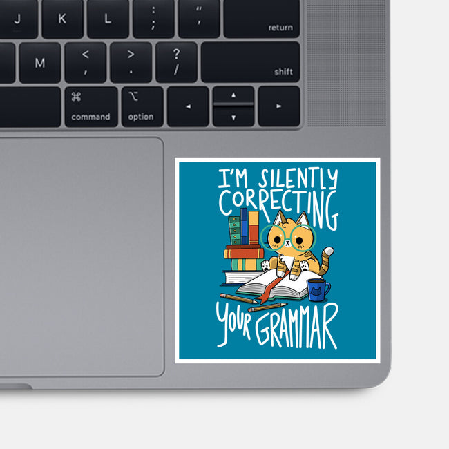 Grammar Cat-none glossy sticker-TaylorRoss1