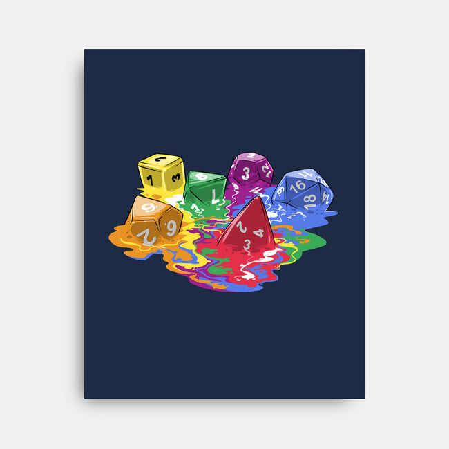 Melting Dice-none stretched canvas-zascanauta