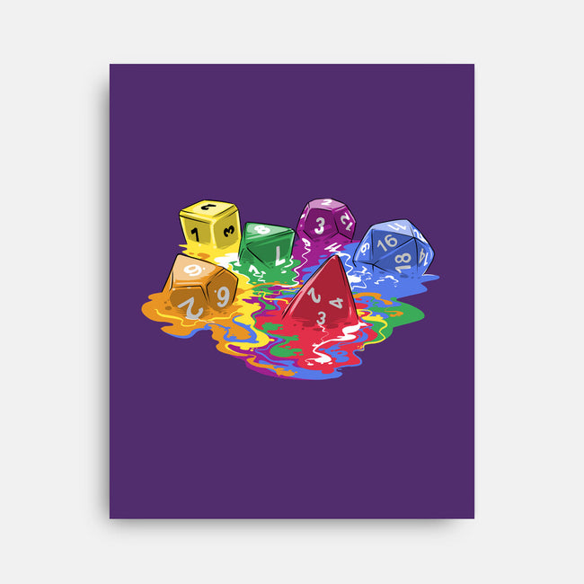 Melting Dice-none stretched canvas-zascanauta