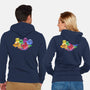 Melting Dice-unisex zip-up sweatshirt-zascanauta