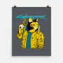 Cyberpurr-none matte poster-Hafaell