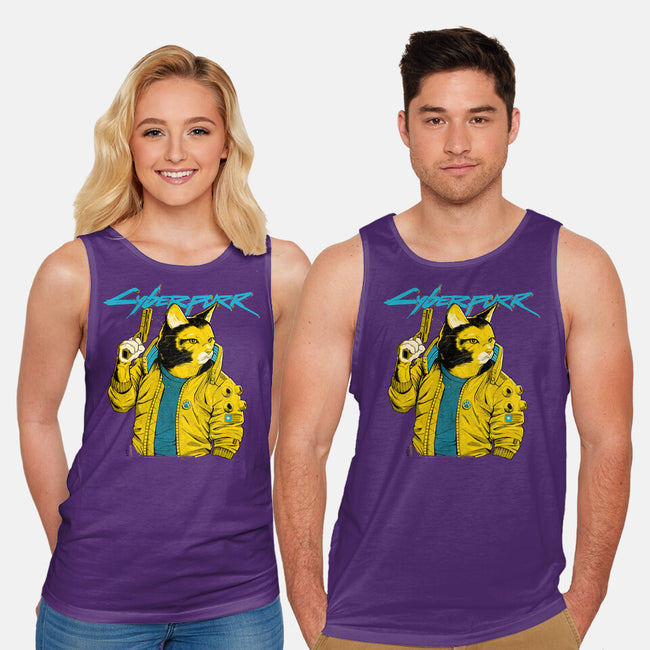 Cyberpurr-unisex basic tank-Hafaell
