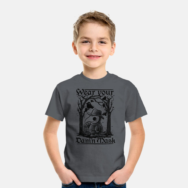 Wear Your Damn Mask-youth basic tee-NemiMakeit