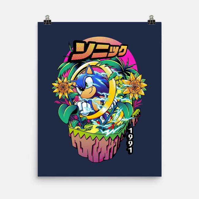 Sonic Speed-none matte poster-iqbalgarint