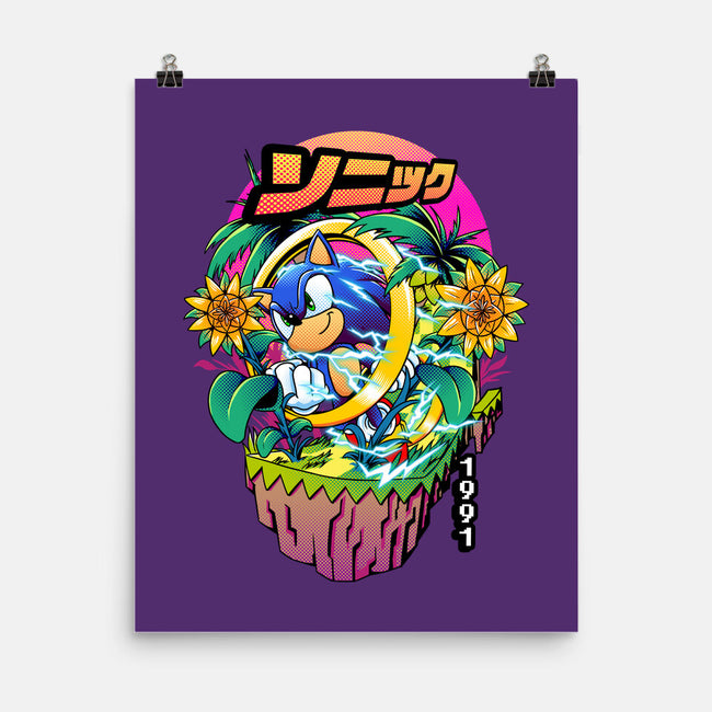 Sonic Speed-none matte poster-iqbalgarint