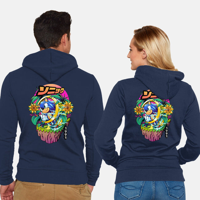 Sonic Speed-unisex zip-up sweatshirt-iqbalgarint
