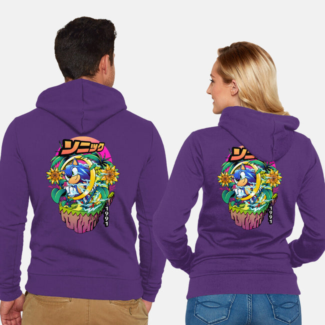 Sonic Speed-unisex zip-up sweatshirt-iqbalgarint