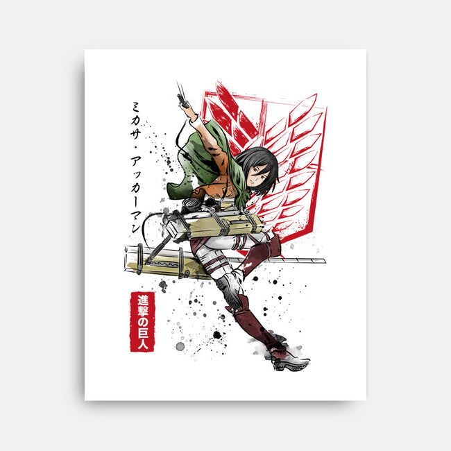 Soldier Mikasa-none stretched canvas-DrMonekers