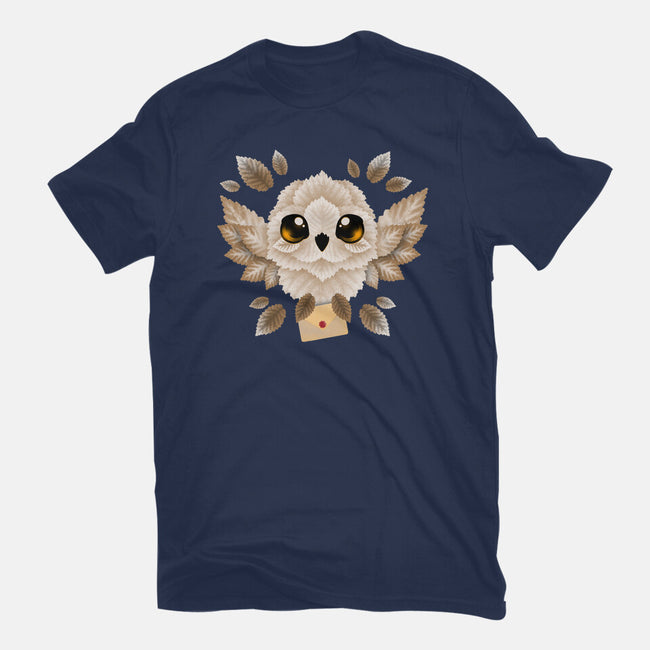 Owl Mail Of Leaves-mens basic tee-NemiMakeit