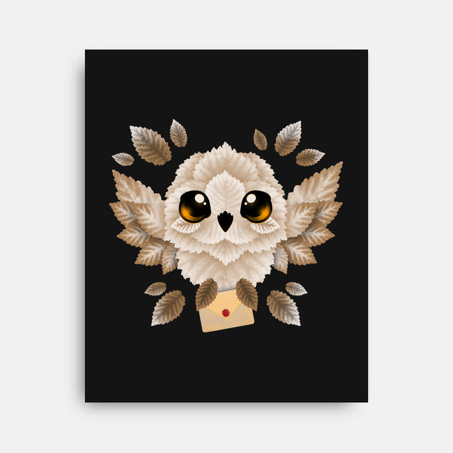 Owl Mail Of Leaves-none stretched canvas-NemiMakeit
