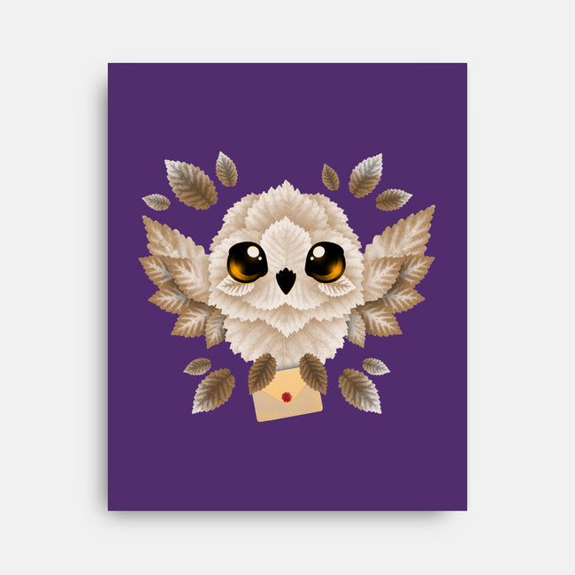 Owl Mail Of Leaves-none stretched canvas-NemiMakeit