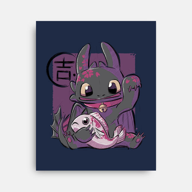 Maneki Toothless-none stretched canvas-xMorfina