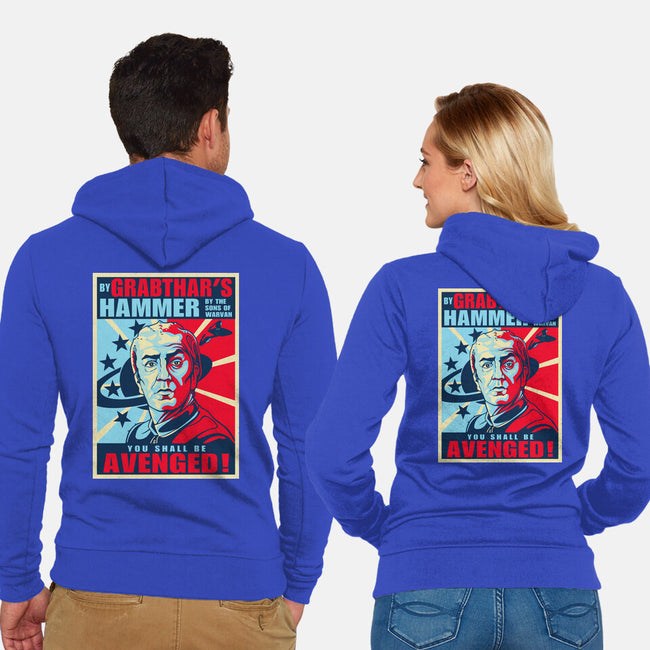 By Grabthar's Hammer-unisex zip-up sweatshirt-daobiwan