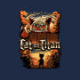 Cat on Titan-none fleece blanket-pujartwork