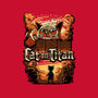 Cat on Titan-none fleece blanket-pujartwork