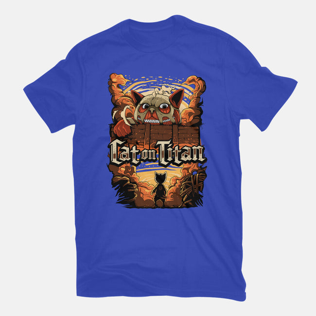 Cat on Titan-unisex basic tee-pujartwork