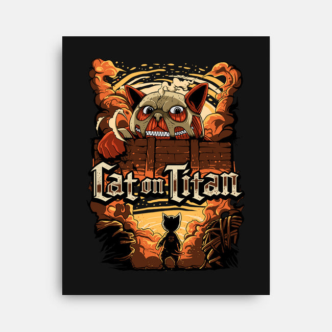 Cat on Titan-none stretched canvas-pujartwork