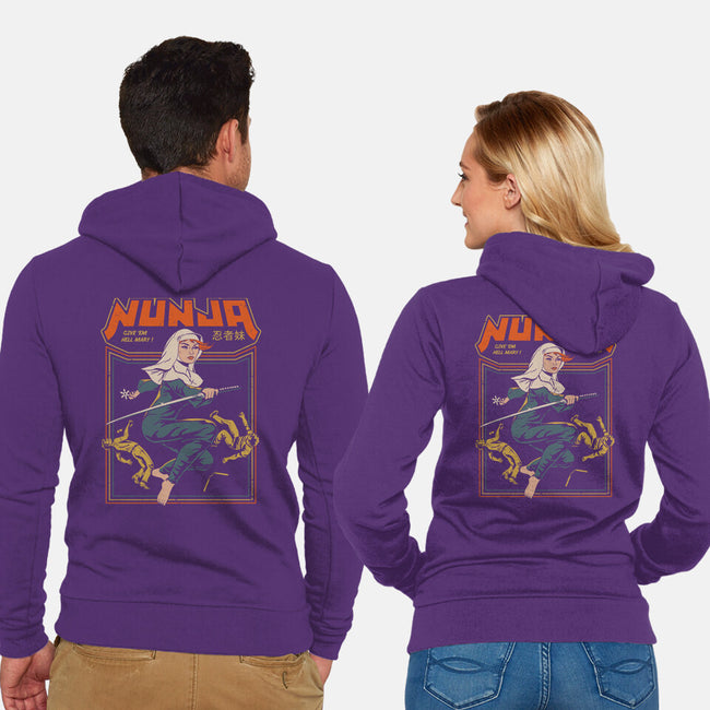 Nunja-unisex zip-up sweatshirt-gloopz