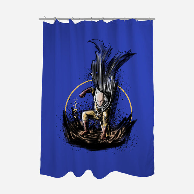 Unstoppable Punch-none polyester shower curtain-Lorets