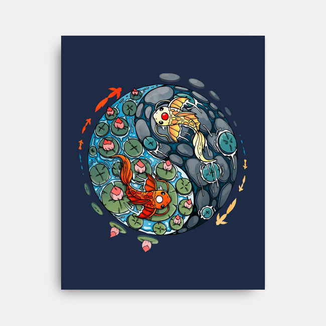 Yin Yang Koi-none stretched canvas-Vallina84