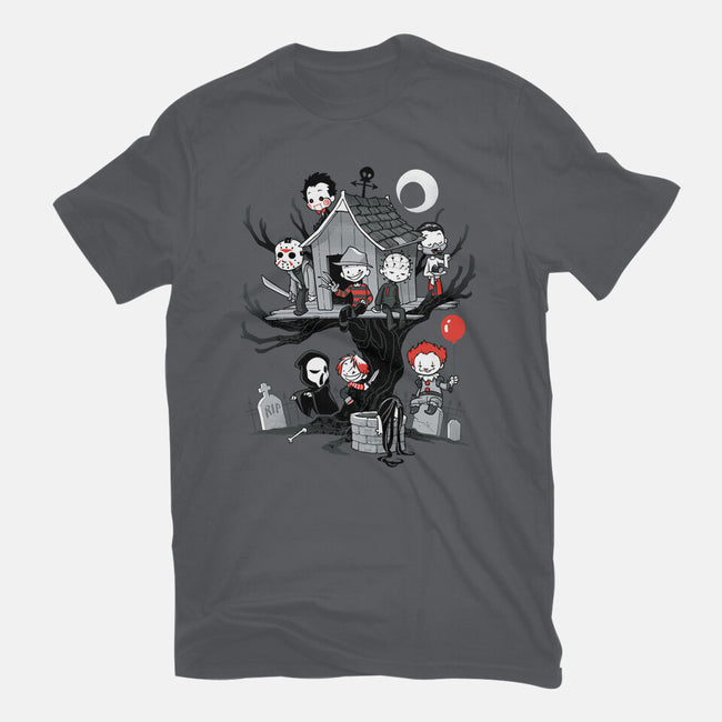 Horror Tree House-unisex basic tee-DoOomcat