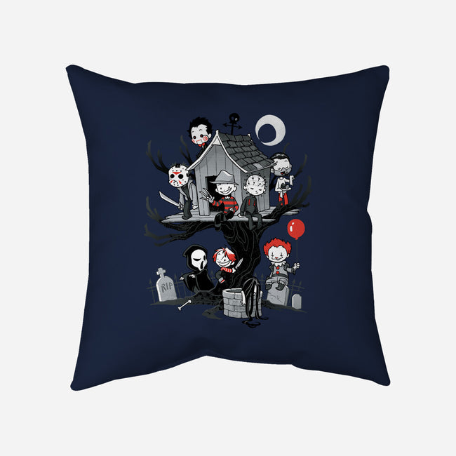 Horror Tree House-none non-removable cover w insert throw pillow-DoOomcat