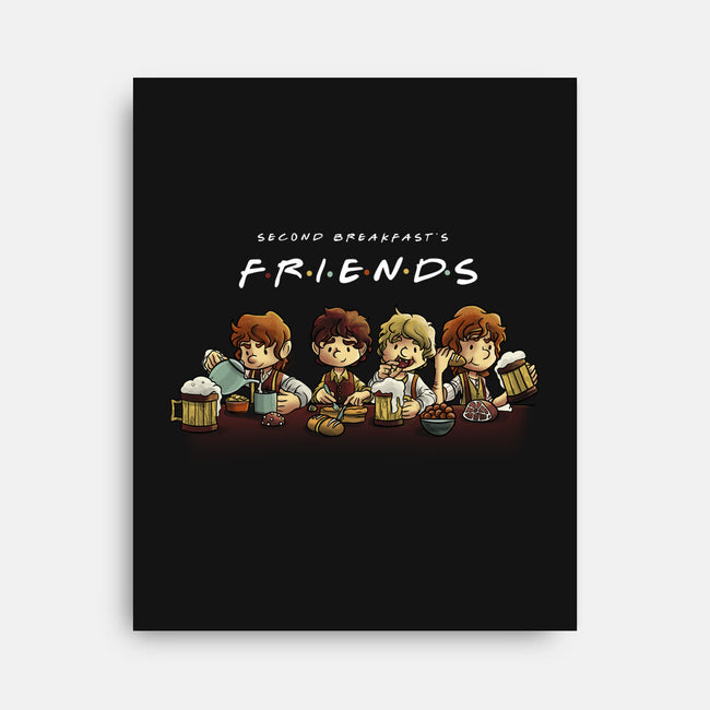 Second Breakfast Friends-none stretched canvas-fanfabio