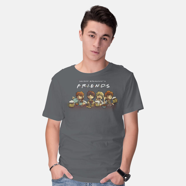 Second Breakfast Friends-mens basic tee-fanfabio