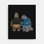 Stupid Kaiju-none stretched canvas-pigboom