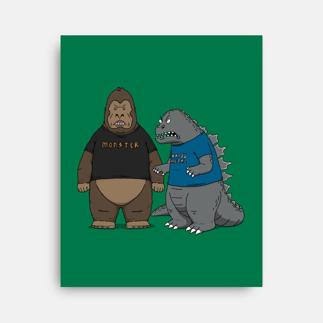 Stupid Kaiju-none stretched canvas-pigboom