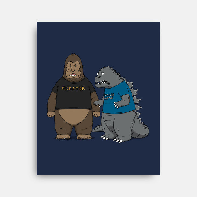 Stupid Kaiju-none stretched canvas-pigboom